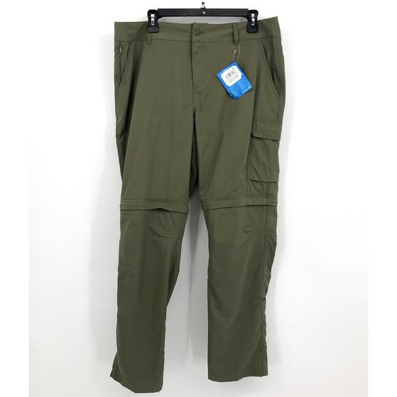 COLUMBIA Womens Silver Ridge Utility Convertible Hiking Pants 14 Stone Green NWT - Picture 8 of 15